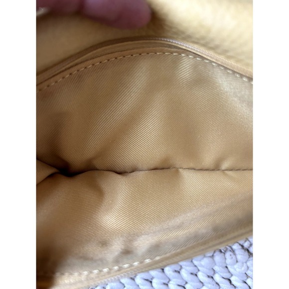 Fossil Floral Leather Canvas Handbag Purse With Leather Wallet Lot - Picture 16 of 16